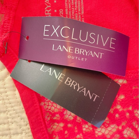 Lane Bryant Deep Pink Lace Batwing Dolman Short Sleeve Top (Plus Size 18/20) - Picture 7 of 10